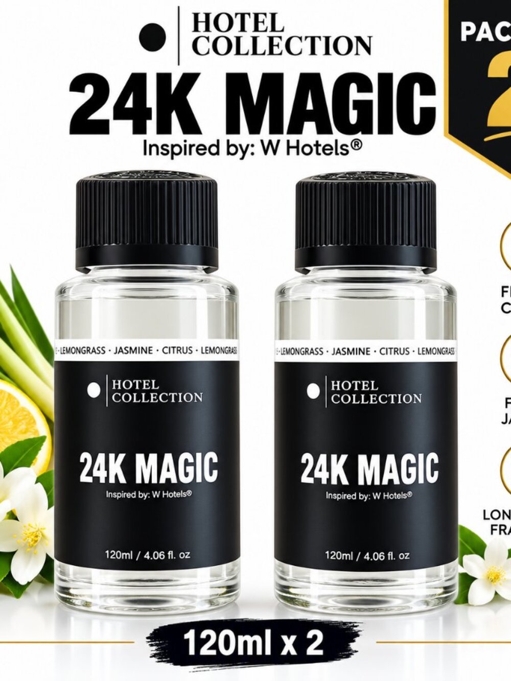 24K Magic 120ml Fragrance Oil – Hotel Collection Inspired by W Hotels